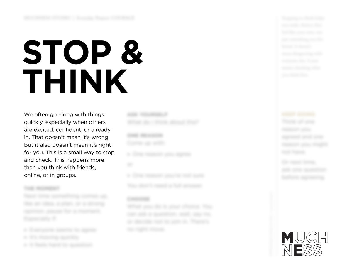 Stop And Think