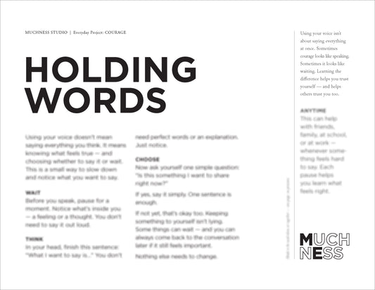 Holding Words
